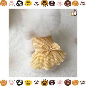 【Thriving】 Canine Pet Clothes With Hat/Dog four legged clothes/Pet air conditioning clothes/Puppy Dress Dog Apron Cat Suspender Skirt Cat Clothes