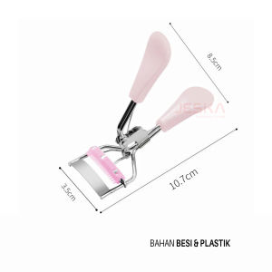 Penjepit bulu mata eyelash portable dengan sisir aesthetic estetik cute comel bersisir bergerigi lentik besi karet plastik warna pink biru ungu
