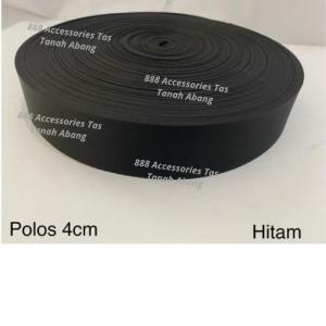 Tali Webbing / Bisban 25 cm 4 cm Polos Halus Kilat ( per 3 meteran )