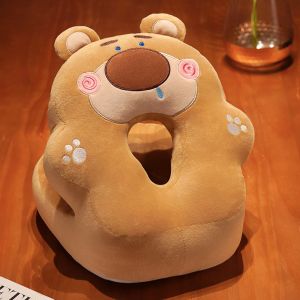 BLESSFUL Double-sided Hand Warmer Pillow PlushIce Silk Super Soft Piggy Pillow Stuffed Toy Creative Keep Warm Doggy Office Nap Pillow Female Gift