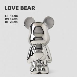 【SG STOCK】 Luxury Bear Ceramic Ornament Creative Corridor Key Storage Ceramic Rabbit Model Wine Holder Ornament Living Room