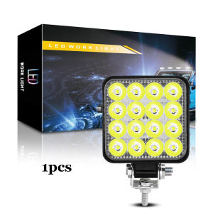 ZCAUTO 42/48W Lampu sorot DC 9V-60V Lampu mobil Lampu sorot Lampu teknik off-road Lampu sorot mobil Lampu sorot pekerjaan kelautan