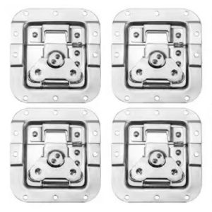 SONHO 4Pcs Recessed Mount Butterfly Twist Lock Buckle Security Lock Spring Loaded Air Box Lock Durable Alloy Flight Case Lock Road Flight Case