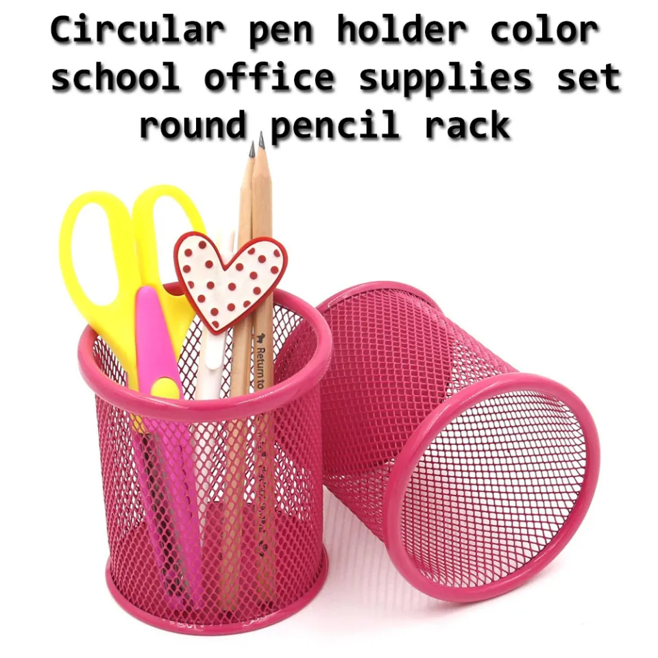Hopeway Office Round Desk Pen Pot Ruler Scissor Pencil Holder Cup