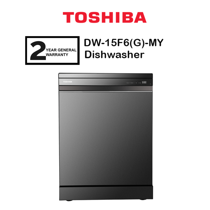Toshiba Free standing DW15F6 Dishwasher DW15F6(G) / DW15F6G Turbo Heat Drying 15 Places setting