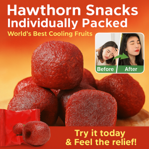Lower Blood Sugar Seedless Hawthorn  Reduce BP and Lipids Hollow Hawthorn Pitted Hawthorn Snacks Core-Free Natural Without Additives