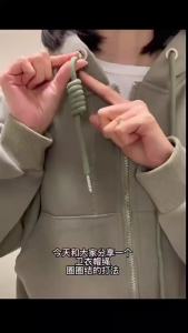 Áo sweatshirt nhiều màu sắc có dây rút dây cotton dây eo epoxy quần thể thao thoải mái áo sweatshirt có nút dây phụ kiện quần áo