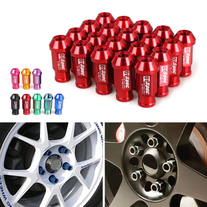 【Limited edition】 20pcs D1 Spec Racing Wheel Lug Nuts Aluminum 50mm ...