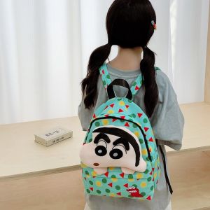 Tas Ransel Backpack Crayon Sinchan Biru Merah Anak Paud TK Tamasya Boneka Cartoon Kartun Lucu