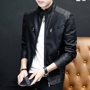Korean Fashionable Mens Leather Jacket - Classic Style (#2)
