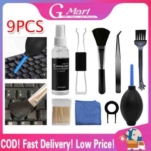9Pcs Keyboard Cleaning Brush Keyboard Keycap Puller Universal Mechanical Key Cap Shaft Remover Computer Earphone Cleaner Kit Keyboard-Cleaning-Kit-9PCS/Set