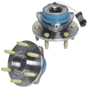 Detroit Axle - 4WD Front Wheel Bearing Hubs for Toyota 4Runner FJ Cruiser Tacoma Lexus GX460 GX470 Replacement Wheel Bearings and Hub Assembly Set Pair Hubs