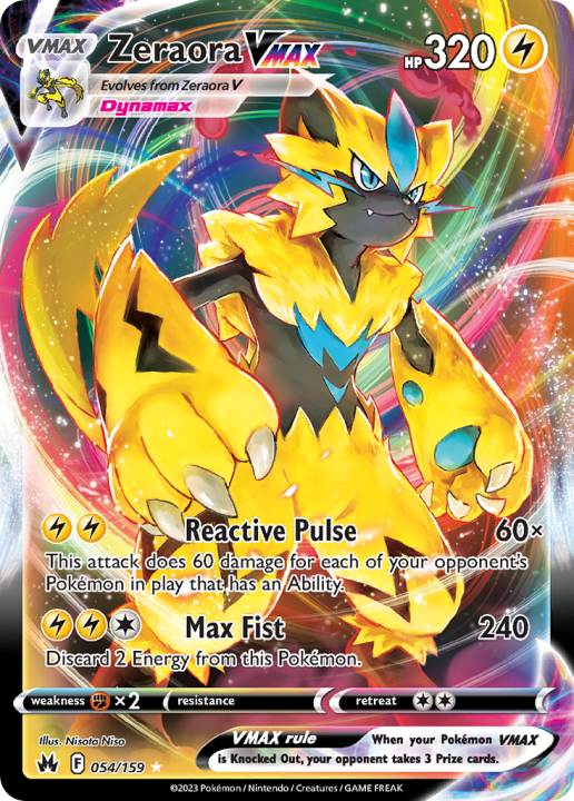 Zeraora Vmax - 54/159 - Ultra Rare Sword and Shield - Pokemon Card Singles  Family Game Genre Pokemon Card 8 Years And Above Pokemon Card - Lazada |  Lazada PH