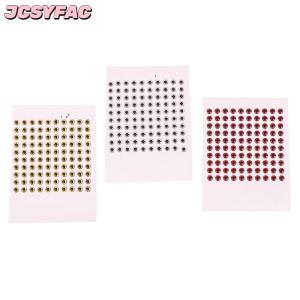 JCSYFAC 100 miếng dán mồi câu cá hình con ruồi ba chiều Gắn Mồi Câu Cá miếng dán mắt cá nhân tạo tự làm 3D 3 4 5 6mm