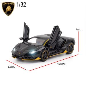 โมเดลรถเหล็ก LAMBORGHINI CENTENARIO สเกล1/32 เปิด-ปิดประตูได้ ไม่ไฟมีเสียง ล้อยาง มีลานวิ่งได้ โมเดลรถ ลัมโบร์กินี 3224B-1 #