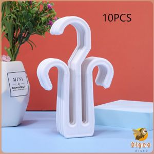 Digeo 10pcs Shoes Drying Racks Multi-purpose Hanger Space Saving Slipper Double Hooks Supermarket Shelf Hook
