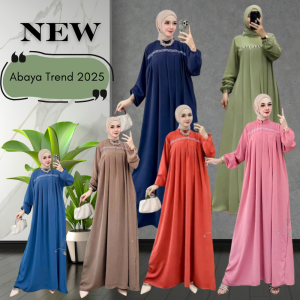 Dress Crinkle Mix Mutiara Mewah L - XXL / Gamis Modern Lebaran Mewah / Gamis Crinkel Terbaru  Premium / Dress Model Terbaru Terlaris / Dress Cringkle Airflow Premium