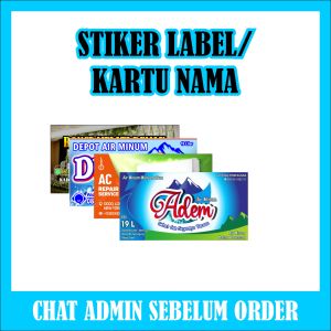 Custom Cetak Stiker Label Kartu Nama Murah | Cocok untuk Usaha & Online Shop