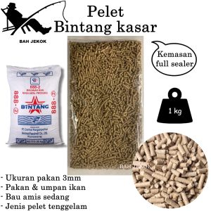 Pelet 888-3 Bintang Kasar Pakan Ikan nila (1kg)