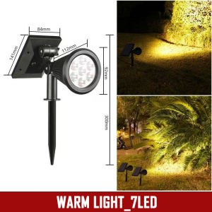 Solar Garden Light Outdoor Lighting Lawn Light Landscape Spotlight IP65 Waterproof Garden Lights 108Led Warm Light Modes Lawn Lights 180° Adjustable Security  Suitable for Garden Courtyard Walkway Swimming Pool Balcony
