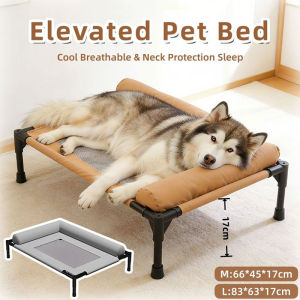 Elevated Pet Bed Pet Camp Bed Portable Sturdy Washable Indoor Outdoor Hammock for Cat Dog