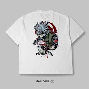 Kaos Pria Oversize Boxy Cut Premium Tshirt Anime Cowok Jejepangan Casual Style - Kakashi