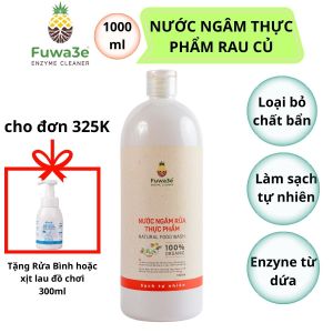 Nước ngâm rửa thực phẩm Fuwa3E 1L100% enzyme từ dứa giúp loại bỏ độc tố thực phẩm khử tanh cho thịt cá hiệu quả  - Fuwa3E official store