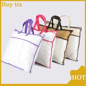 [Buytra] ถุงใส่ของแบบใสนอนวูฟเวนผ้าห่มผ้าห่มมีซิปถุงเก็บของกันฝุ่นใช้ในครัวเรือนกระเป๋าโท้ทหลายขนาด