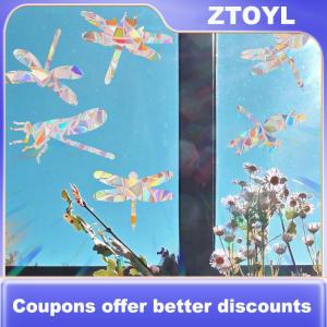 【ZTOYL】 Dán Cửa Sổ Mặt Trời Bắt Cầu Vồng Nhà Sản Xuất Tự Làm Mèo Chim Mặt Trăng Mặt Trời Trang Trí Nội Thất Decals Cho Nhà Bếp Văn Phòng Tường Kính