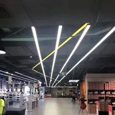 Aluminum Office Chandelier led Seamless Spliging Strip Light Billiard Hall Ambience Light Gym Mall Modeling Light