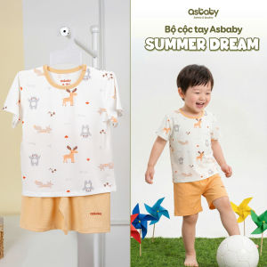 Bộ cộc tay Summer Dream thương hiệu Asbaby cho bé trai bé gái size 9 tháng đến 6 tuổi
