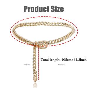 [COD] zhangyuqing 1 PC Womens Chain Belt Metal Waist Chain Dress Belts Metal Belt Adjustable