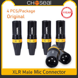 Choseal 4Pcs XLR Male XLR Female 3 Pin Audio Microphone Cable Connector Connector XLR Adapter for Microphone Cable