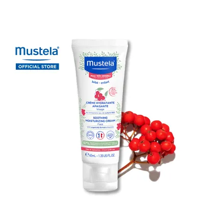 MUSTELA Soothing Moisturizing Cream Face With Organically Farmed Schisandra for Very Sensitive Skin (40ml / 1.35fl.oz)