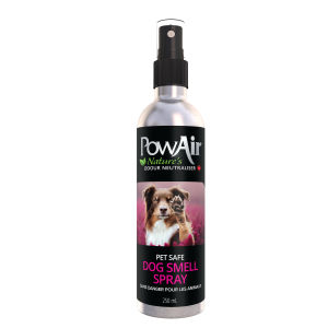 Pow Air Pet Safe Dog Smell Spray 250ml (Scent: Passion Fruit Removing dog smell in car room carpet nursery dog house dogs urine etc Dog smell deodorizer)