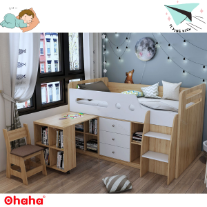 [ Freeship HCM ] [ Kèm ảnh thực tế ] GIƯỜNG TẦNG THÔNG MINH ĐA NĂNG OHAHA - GTĐN005