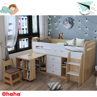 [ Freeship HCM ] [ Kèm ảnh thực tế ] GIƯỜNG TẦNG THÔNG MINH ĐA NĂNG OHAHA - GTĐN005