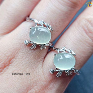 Collection Grade Green Prehnite Titanium Adjustable Rings (2 Designs)