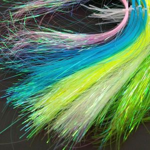 ZIPMOH Vật liệu Diy Dụng cụ câu cá Lụa dạ quang Trang trí móc Fly Fishing Silk Trang trí ruồi Chuỗi sáng tinh thể Hỗ trợ móc dây buộc Dòng trang trí thu hút Sợi tơ xoắn