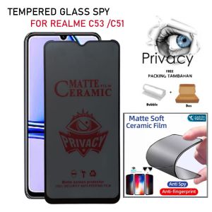 Tempered Glass Privacy For Realme C51 - Anti Gores Realme C53