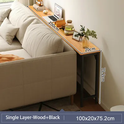 MAHARLIKA TRUST Storage shelf next to sofa double shelf in living room narrow shelf behind bed by bed in bedroom