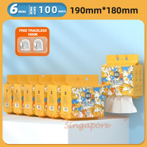 ManHua Hanging Facial Towel 100PCS / 75G High Density Thick Face Cloth / Soft Skin-Friendly Wipes/Manhua