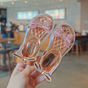 (LOLI-JKT) 990 SANDAL ANAK BAGUS GOLDEN DAN SILVER PITA MANIK SIZE 23-37