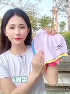 Waterproof Silicone Swim Caps Women Men High Elastic Flexible Protect Ears Hair Swimming Pool Hat for Adults Children Girls Boys