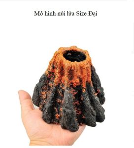 Mô hình núi lửa phun trào có đầu sủi oxi bên trong (tặng ống khí)