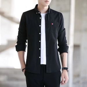 HY Fashion Men Plaid Print Long Sleeved Shirt 100% Polyester Mens Shirt Male Slim Fit Brand Clothing