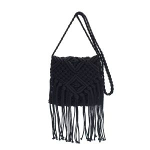 A5TG Large Capacity Straw Woven Bag Braid Design Bohemian Tassel Beach Bag  Ultralight Crochet Shoulder Bag Summer