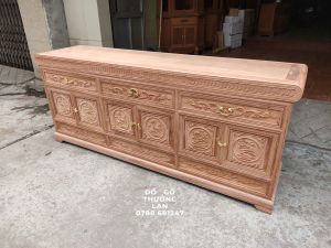 Tủ Mõ kê tivi gỗ hương đá 197x81x47 kệ bày đồ phòng khách