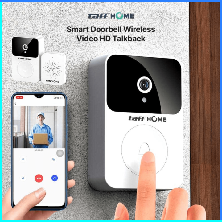 COD TaffHOME Bel Rumah Smart Doorbell Wireless Video HD Talkback
