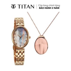 Đồng hồ nữ TITAN Raga Memoirs dây hợp kim mặt 25MM dây màu vàng hồng 95258WM01